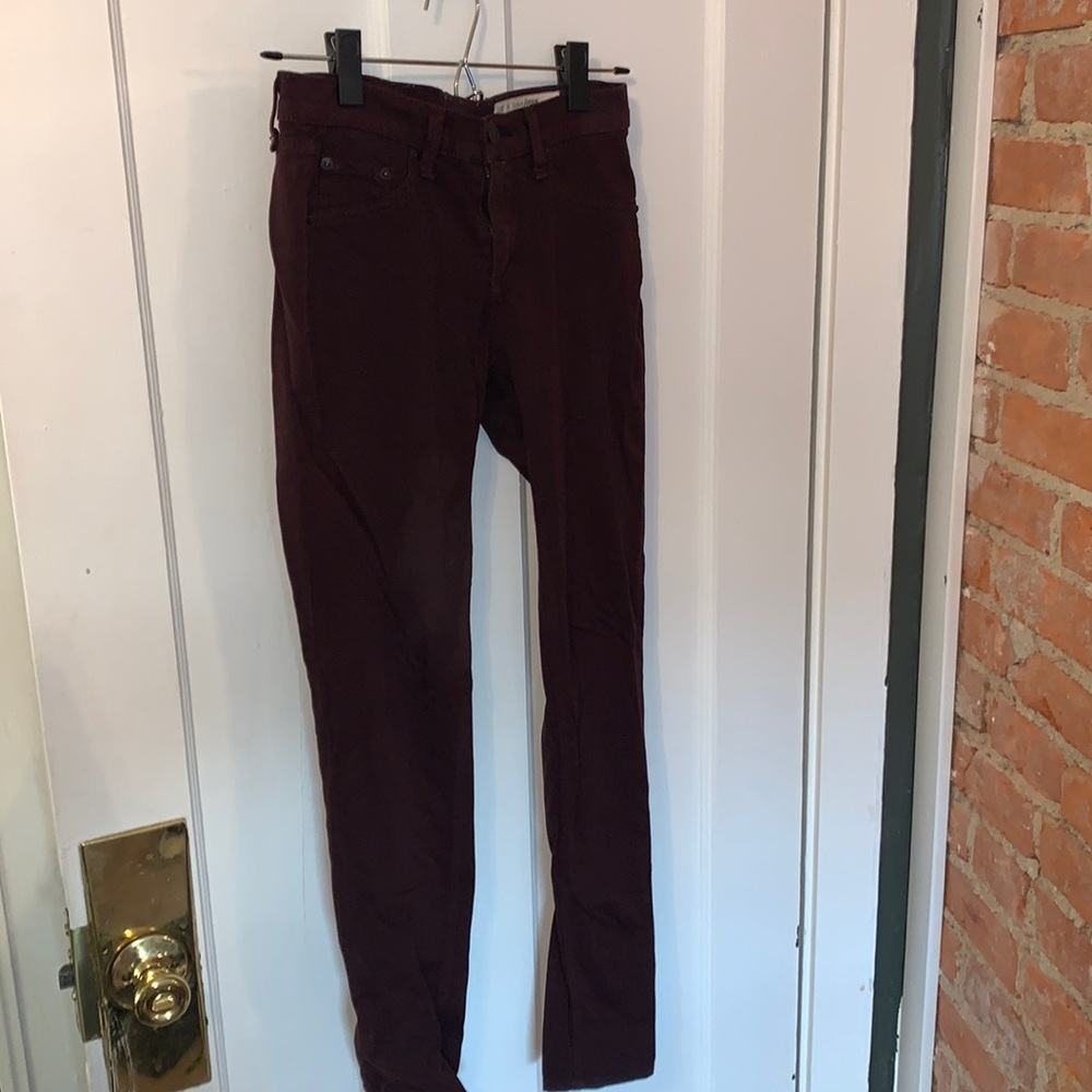 Rag & Bone - burgundy skinny pant